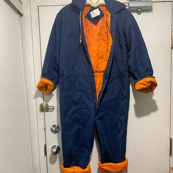 VINTAGE FRACASSI ORIGINAL WORKWEAR LINED JUMPSUITS SIZE S - Picture 3 of 13